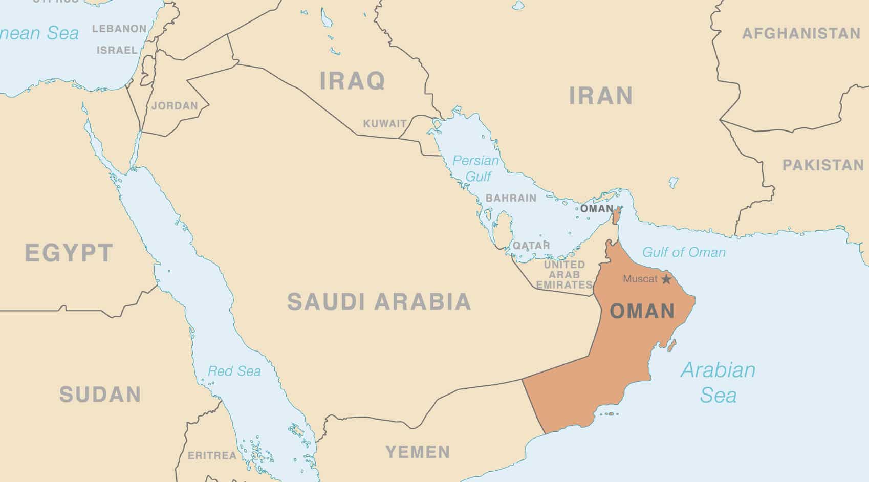 نقشه عمان و موقعیت جغرافیایی این کشور در تجارت